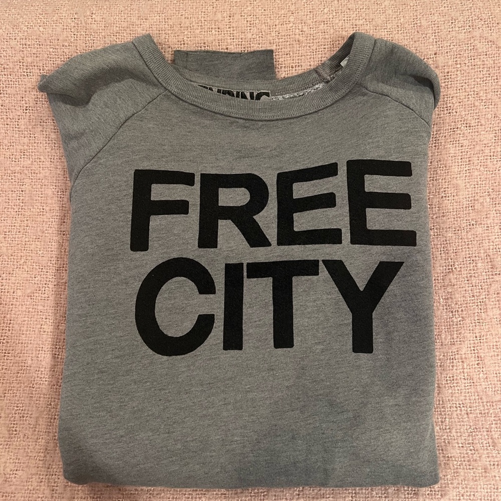 FREE CITY grey crewneck sweater